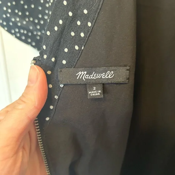 Madewell back zip polka dot dress - Picture 6 of 11